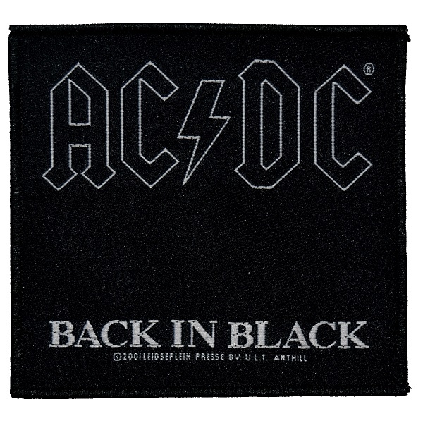 AC/DC Back In Black Patch ワ ッ ペ ン. IMAGES. 