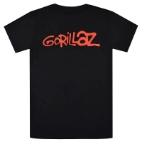 GORILLAZ Red Logo Tシャツ BLACK
