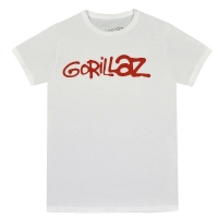 GORILLAZ Red Logo Tシャツ WHITE
