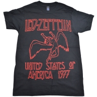 LED ZEPPELIN USA 1977 Red Lettering Tシャツ