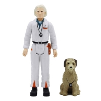 BACK TO THE FUTURE Doc Brown & Einstein リアクション フィギュア SUPER7