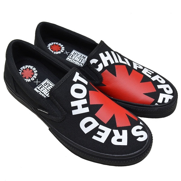 RED HOT CHILI PEPPERS × VISION STREET WEAR Canvas Slip-On RHCP 
