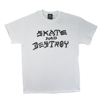 THRASHER Skate And Destroy Tシャツ WHITE