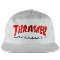 THRASHER Magazine Logo Two-Tone スナップバックキャップ WHITE×RED USA企画